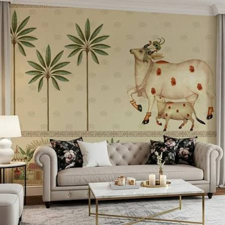 Pichwai Cow Canvas Painting