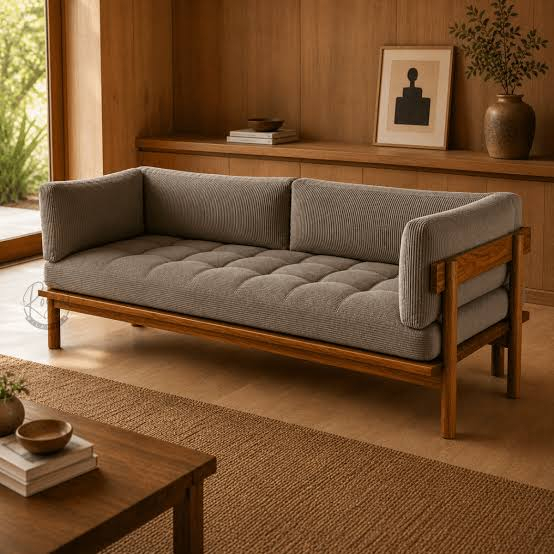 3-Seater Sheesham Wood Sofa
