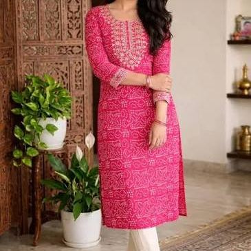 Women's Straight Cotton Kurti