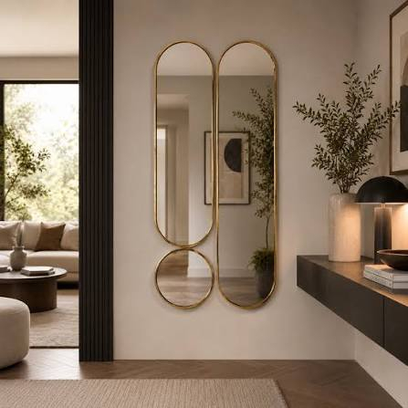 Round Metal Frame Wall Mirror